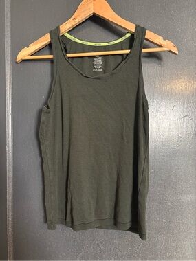 Woxer Olive Green Ribbed Tank Top